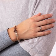 Apricot MoonStone-Europe Wrist Mala-9101-1